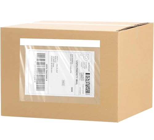 7.5 x 5.5 Inch Clear Adhesive Packing List Envelopes - Pack of 100