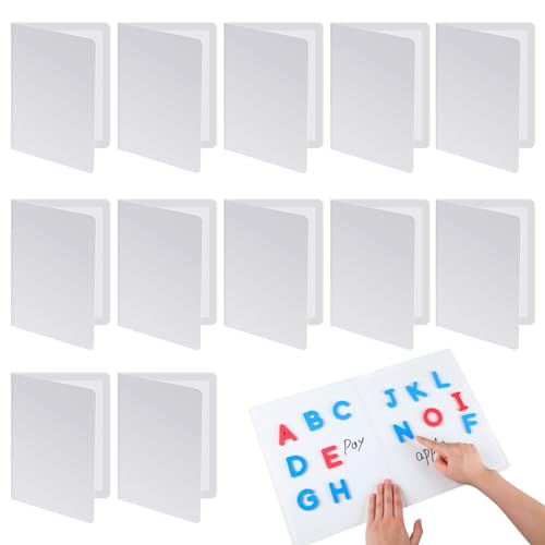 12 Pcs Folding Magnetic Dry Erase Activity Boards Foldable Magnetic Board Dry Erase Learning Project Scrum Folding Whiteboard for Students School Classroom