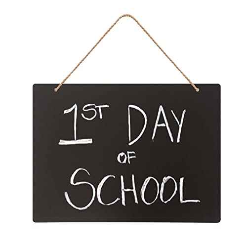 NEWNEWSHOW 8.7x12 Inch Erasable Message Board Sign with Hanging String, Store Signs Chalkboard, Menu Chalkboard, Message Board, Bar and Special Event Decorations, Double-Sided Painting