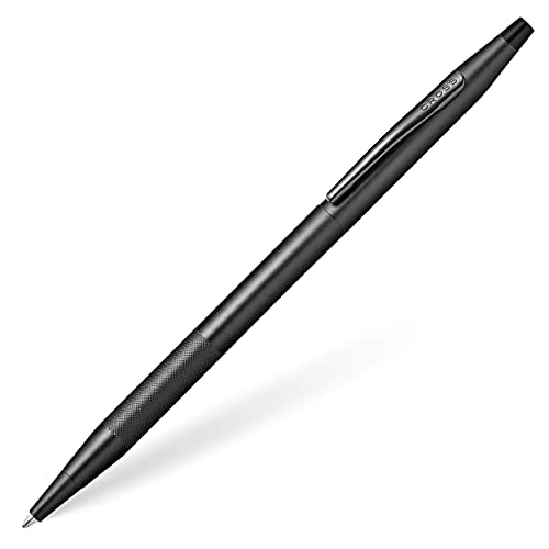 Cross Classic Century Refillable Ballpoint Pen Presented in a Luxury Gift Box - Medium Point, Black Ink, Black Micro-knurl