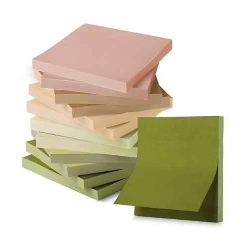 Mr. Pen- Sticky Notes, 3¡±x3¡±, 12 Pads, 600 Sheets, Dark and Earthy Colors Sticky Notes 3x3