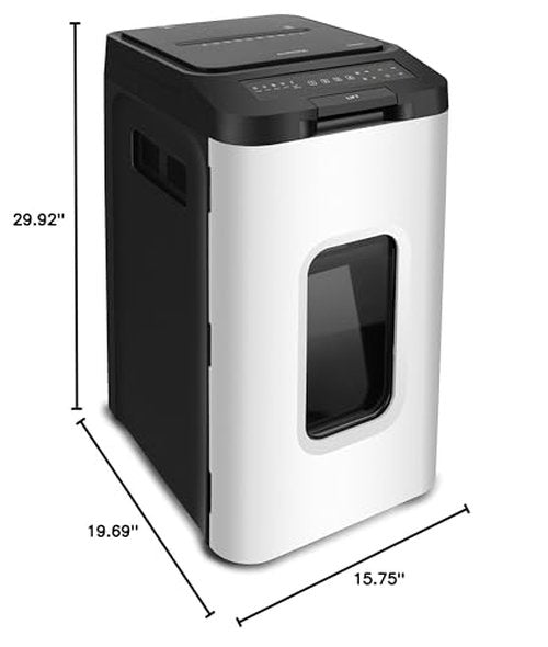Aurora Commercial Grade 400-Sheet Auto Feed High-Security Micro-Cut Paper Shredder/ 240 Minutes/Security Level P-5