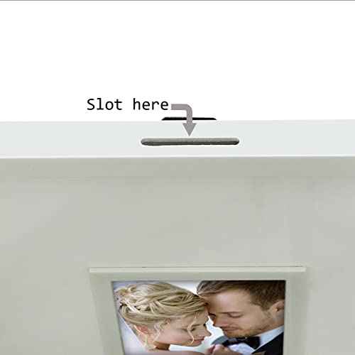 MIMOSA MOMENTS Autograph Picture Frame, Alternative Wedding Guest Book, Baby Shower Guest Book (White with 80 hearts)