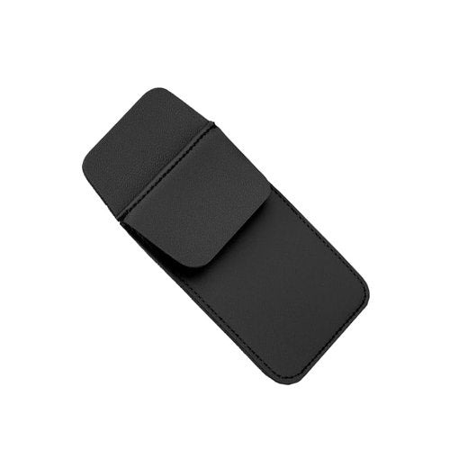 CTFRQC Pocket Protector, 1 Pack PU Leather Heavy Duty Pen Holder Pouch for Shirts, Lab Coats, Pants - Multi-Purpose - Holds Pens, Pointers, Pencils, and Notes （Black）