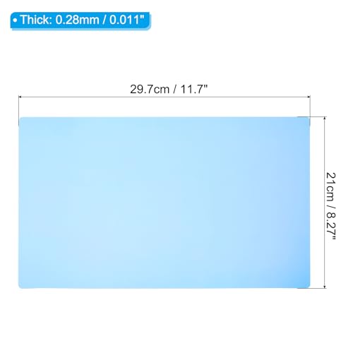 PATIKIL A4 Colored Overlay Sheets for Reading, Sky Blue, 6 Pack