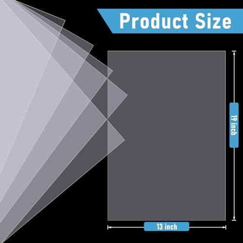 Timgle 50 Sheets Waterproof Inkjet Transparency Film 13 x 19 Inch Transparency Paper Acetate Sheets for Silk Screen Printing Transparent Printer Paper for Printers Overhead Projector Crafts 5 Mil