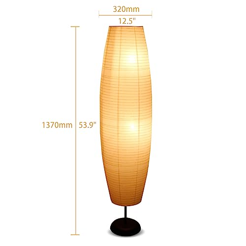 XENOID Paper Floor Lamp - Rice Paper Lantern Floor lamp Modern Large Floor Lamp for Bedroom,Living Room