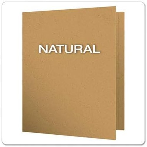 EarthWise by Oxford Two-Pocket Folders - Natural Letter Size | 25 Pack for Organized Storage