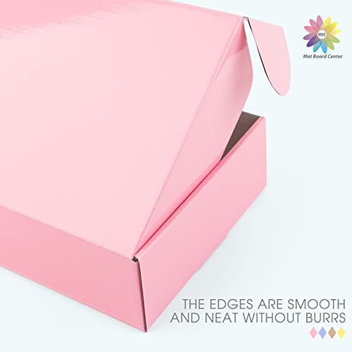 Mat Board Center, Pink Shipping Boxes 10"x8"x3" - 26 Pack Small Cardboard Corrugated Mailer Boxes for Small Business Packaging Mailing Packing Gift