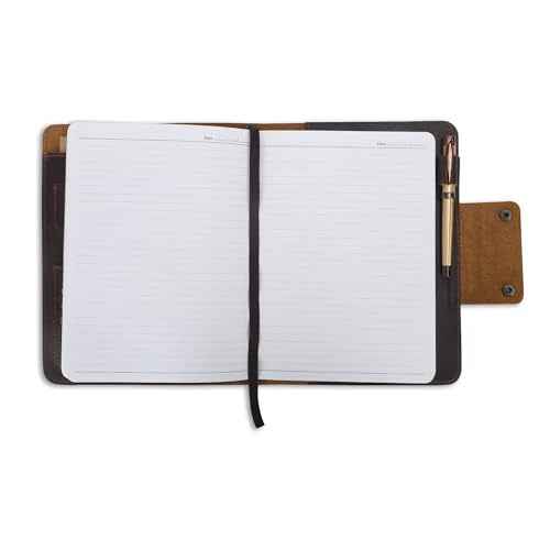 Rustic Leather Journal Cover for XL Hardcover Sketchbooks (7.5 x 9.75 in) - Handcrafted, Refillable Protector with Dual Button, Perfect for Artists, Writers, and Professionals (Brown)