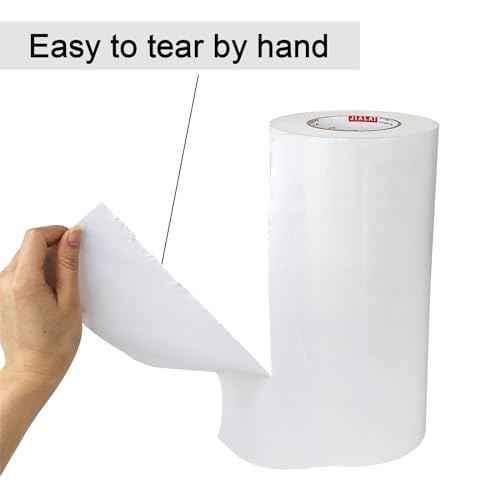 12 Inch Wide Duct Tape, Industrial Grade 30Yards (90 ft) Wide Tape Duct, 9 Mil Heavy-Duty, Waterproof, Strong, Flexible, No Residue, for Crafts & Home Improvement (White, 12'' x 90ft)