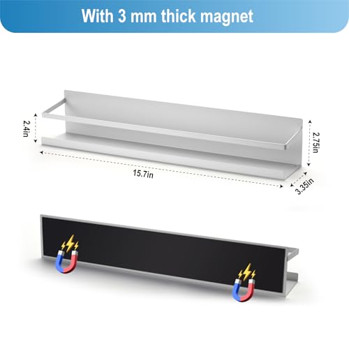 VANPET White Metal Magnetic Book Shelf for Whiteboard Classroom Office - Teacher Kids Display