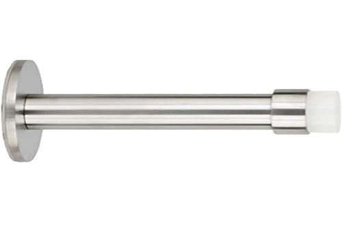 Adhesive Door Stop for Wall Mounting | Length: 3,5" | Stainless Steel | White Rubber | Anti Shock Absorber | 040128ADAM | EVI Hardware