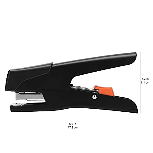 Heavy Duty Handheld Stapler for 25 Sheets - Effortless Plier Stapler, Black