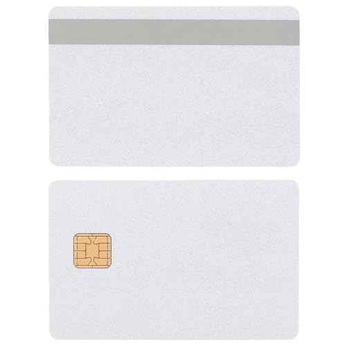 SLE4442 Chip Cards w/HiCo 2 Track Silver Mag Stripe 100 Pack