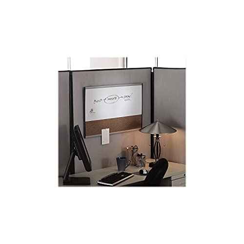 Quartet Arc Cubicle Combination Board, 30" x 18", Whiteboard/Cork Surface, Aluminum Frame (ARCCB3018)