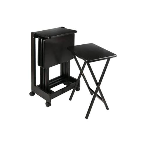 HomeStock Vintage Vogue Folding Snack Table Set – Sturdy Foldable Dining Sofa Tables