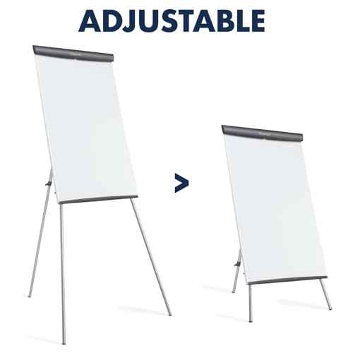 Quartet Melamine Presentation Easel, Whiteboard/Flipchart, 3' x 2', Gray Frame (ET32EU)