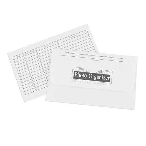 Lineco, Acid Free Photo organizer White File Envelopes 4x6 Inch, for Photos, Postcards, Greeting Cards (25/Pack, 4 Packs)