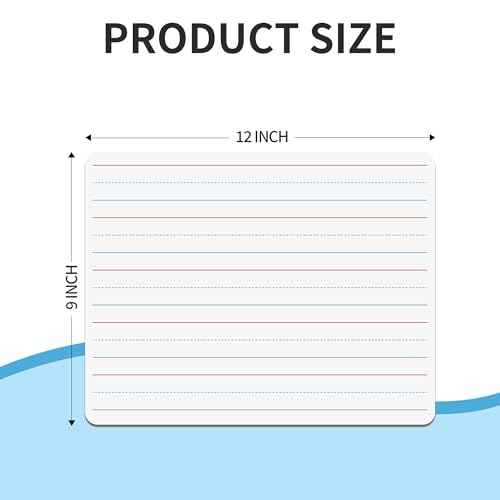 2pack 9x12 inches Dry Erase Board Lapboard Reusable Lined Erasable Ruled Writing Note Pad Lapboard,Blank Whiteboard on Reverse Mini Whiteboard,Small White Board Dry Erase for Students & Classroom