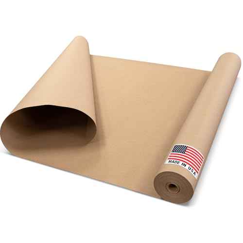36" x 1992" (166¡¯) Brown Rosin Paper Roll - Made in USA Thick Heavy-Duty 7 mil Masking Paper for Surface Protection from Paint, Dust, Foot Traffic - Paint Floor Covering