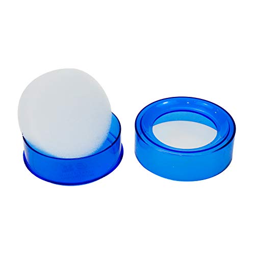 Blue Desktop Sponge Moistener 2.7in Dia 3-Pack for Office & Money Handling