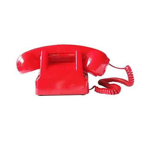 Corded Retro Phone, TelPal Red 80's Classic Telephone/Landline Phone/Wired Antique Telephone for Home/Office/Hotel