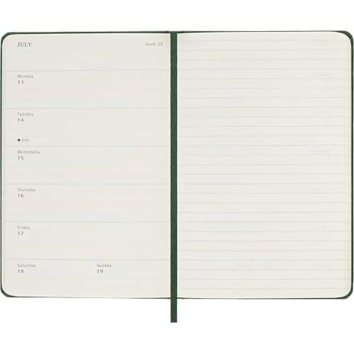 Moleskine Classic 12 Month 2026 Weekly Planner, Hard Cover, Pocket (3.5" x 5.5"), Myrtle Green, 144 pages
