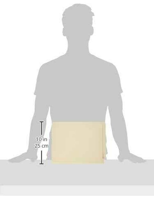 Pendaflex Manila End Tab Classification Folders, 2 Dividers, Letter Size, Manila, 10/BX (13175), Beige