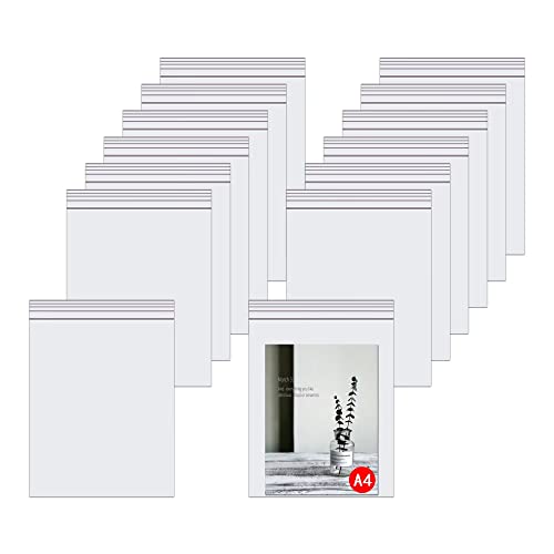 Clear Poly Zipper Bags 10" x 13" Reclosable Poly Bags with Locking 100pcs Large Zip Plastic Poly Bag for T-Shirt Clothes Documents Storage Packaging Shipping Books (12 Sizes to Choose from)