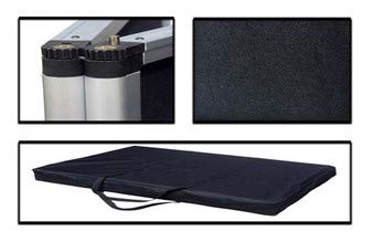 6ft Blue & Black Foldable Trade Show Panel with Header & Carry Case