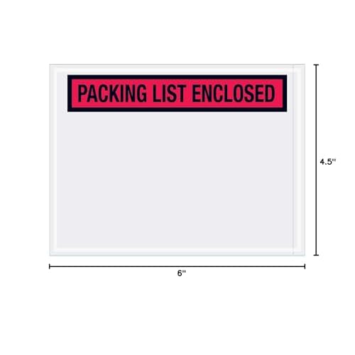 Box Partners PL451 4 .50 in. x 6 in. Packing List Enclosed Envelopes