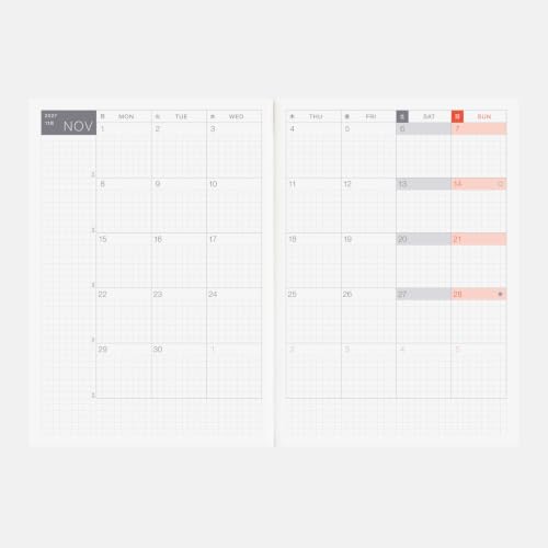 Hobonichi Techo 2027 Cousin A5 Daily & Weekly Planner - English Edition, Jan Start