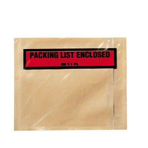 3M Top Print Packing List Envelope PLE-T1 PL, 4-1/2 in x 5-1/2 in, 1000 per case - 21200375934
