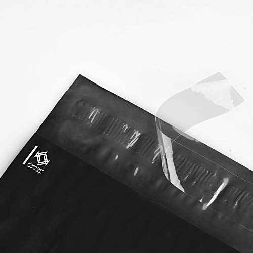 KKBESTPACK 100 Large Poly Mailers 10x13 Shipping Bags for Small Business ? Self Sealing Package Envelopes (10 x 13 Pack of 100, Black)