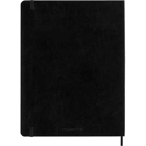 Moleskine Classic Notebook, Soft Cover, XL (7.5" x 9.5") Ruled/Lined, Black, 192 Pages