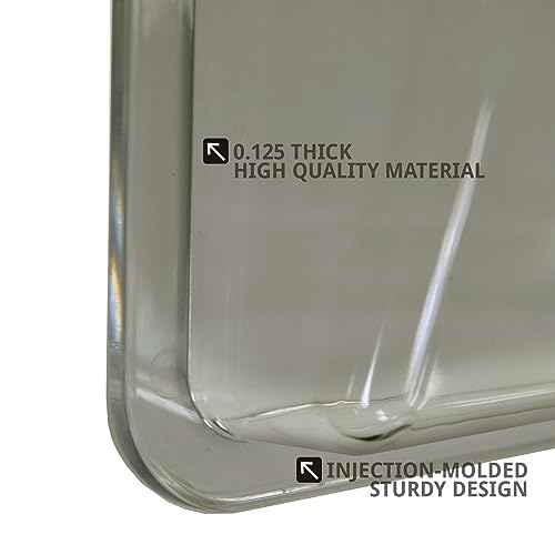 Azar Displays 250055-SMK Plastic Wall Mount File Holder with Suction Cups Smoke Colored, 4-Pack