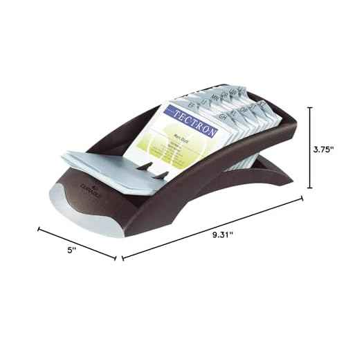VISIFIX Desk Business Card Files,Black