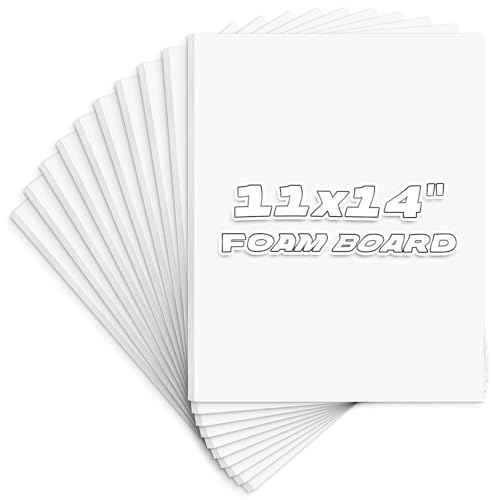 Golden State Art, Pack of 50, Foam Core Backing Boards (1/8" Thick, 11x14 White)