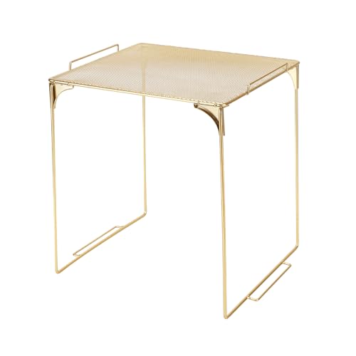AUECOOME Golden Stackable Locker Shelf - Extra Tall Locker Organizer for School, Office & Home Storage (1)
