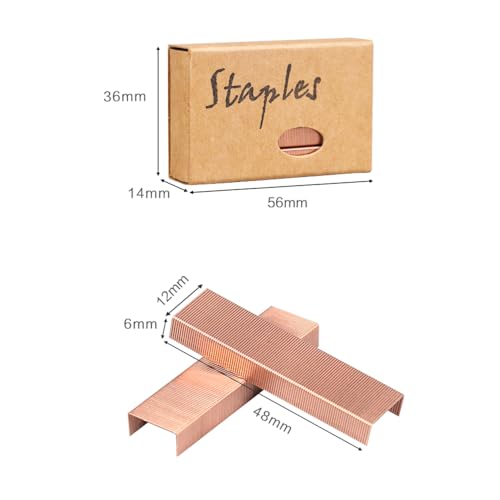NatSumeBasics 3000 Rose Gold Staples 26/6 for Office & Home Use – 3000 Refill Pack
