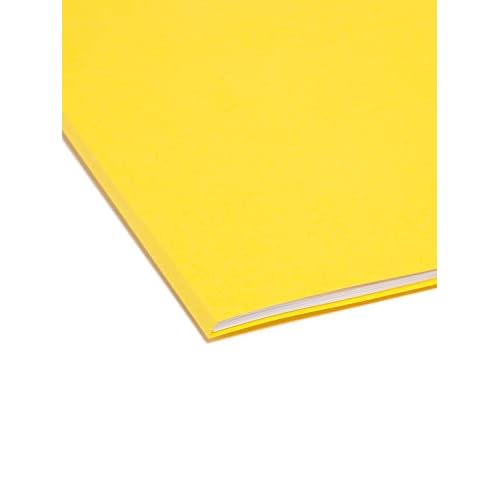 Smead SuperTab File Folder, Oversized 1/3-Cut Tab, Letter Size, Yellow, 100 per Box (11984), Pack of 1