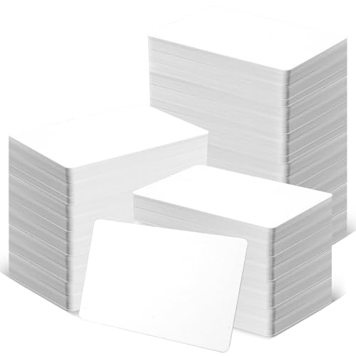 CR80 30 mil Blank PVC ID Cards, 200 Pack for Photo ID Printers (Double-Sided, No Chip)