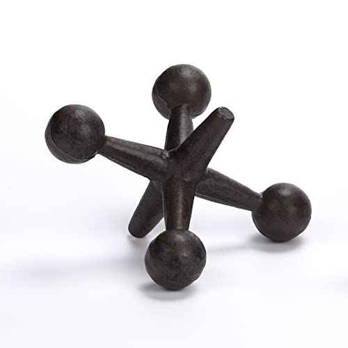 7" H Jack Decor Cast Iron Decorative Jacks for Home, Iron Bookends, 5.4 lbs Door Stop, Paperweight£¨1 PC£©