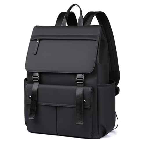 EURYNOME Business Backpack for 15.6/16 Inch Laptops,Max 16.7",Travel Bag Men Women, Water-Resistant Lightweight Office Hiking(Black)