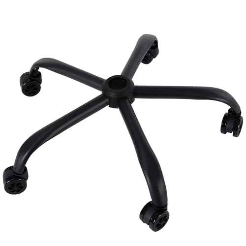 Frassie Office Chair Base Replacement with Wheels, Heavy Duty 2500LBS Metal Stool Chair Base, 28 inch Universal Desk Chair Base Replacement Part (Black)