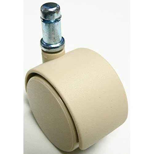 2" Chair Caster Wheel Chromcraft, tan, 7/16" x 7/8" or 11mm x 22mm Grip Ring stem, Pack of 5