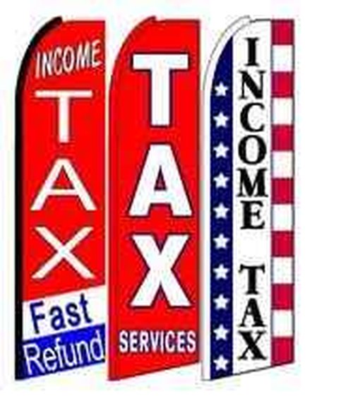OnPoint Wares Income Tax Fast Refund King Flags – Pack of 3 | 3 ft x 11.5 ft Outdoor Advertising Feather Flags for Tax Services | Weatherproof Polyester Business Signs (Hardware Not Included)