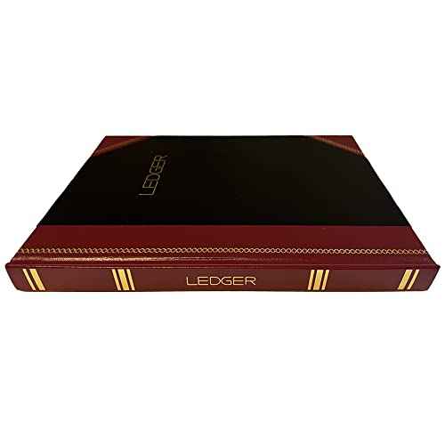 BookFactory Ledger Book/Professional Accounting Ledger/4 Column/Four Columns Notebook- 300 Pages, 8'' x 10'', Two Toned Cover, Section Sewn Hardbound (Made in USA)