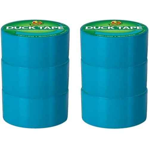 Duck Brand Duck Color Duct Tape, 6-Roll, Tranquil Teal (1265020_C)